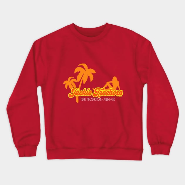 Jackie Treehorn Adult Productions Crewneck Sweatshirt by Cisne Negro